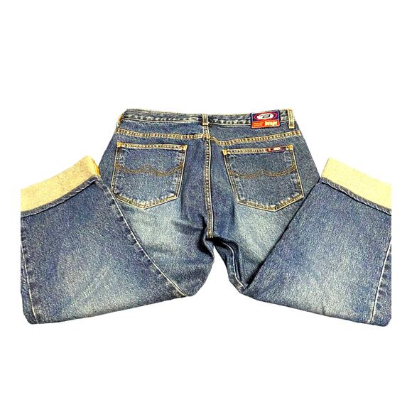 Bongo Jeans Women's Capri XL Size 13 Cuffed Medium Blue Denim - Picture 12 of 16